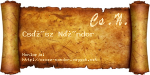 Csősz Nándor névjegykártya
