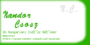 nandor csosz business card